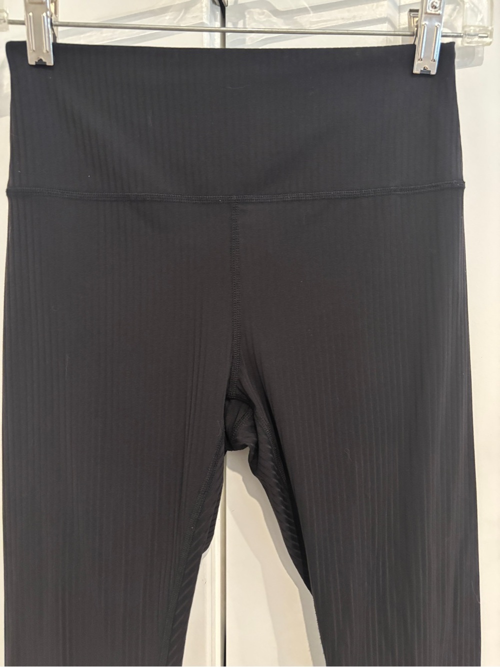 prAna Luxara Black Ribbed High-Rise Leggings. Size S - Picture 4 of 10